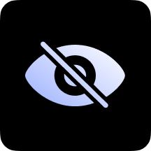 Eye with Line Through Icon